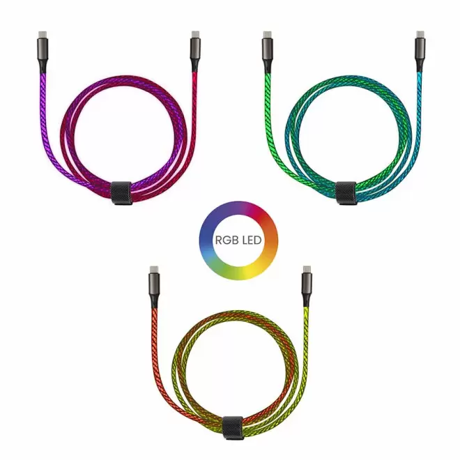 CABLE PERSONNALISABLE TYPE C FAST CHARGE 'LUMCHA'