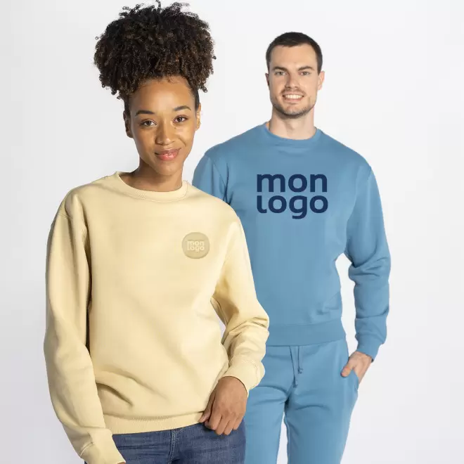 SWEAT SHIRT MIXTE COL ROND JHK PERSONNALISABLE 'CORE 290'