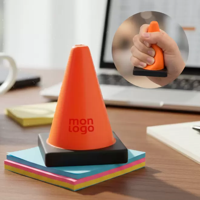 ANTISTRESS PERSONNALISABLE 'STRESSKOOL CONE CHANTIER'