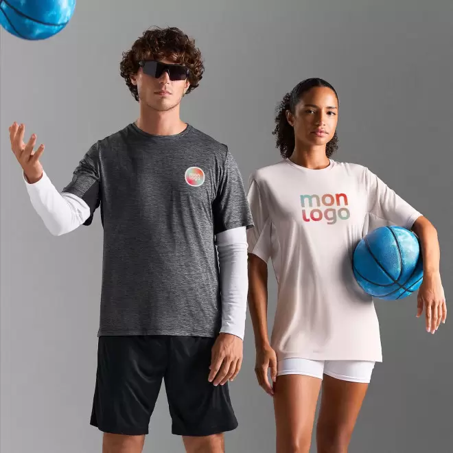 TEE SHIRT DE SPORT MIXTE PERSONNALISABLE 'STORM'