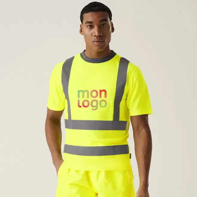 TEE SHIRT HAUTE VISIBILITE PERSONNALISE 'PRO CONTRACT'