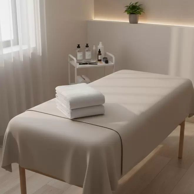 SERVIETTE EPONGE PERSONNALISEE 'LIBERON 90X150 BLANC'