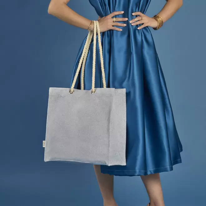 SAC DE PLAGE EN COTON RECYCLE PERSONNALISABLE 'BAYSIDE'