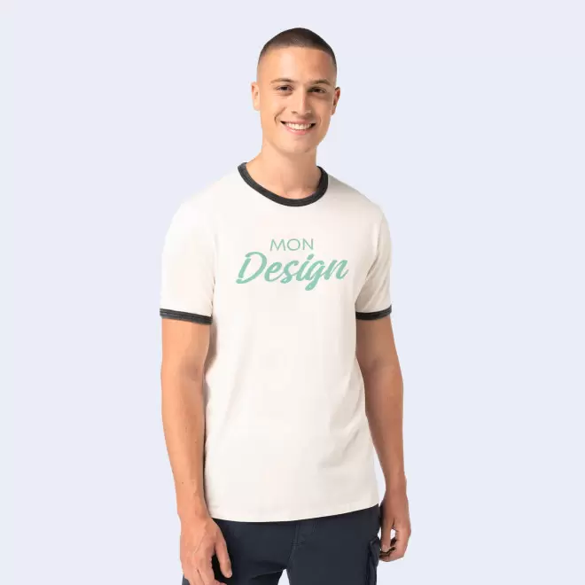 TEE SHIRT CONTRASTE HOMME PERSONNALISABLE 'RINGA'