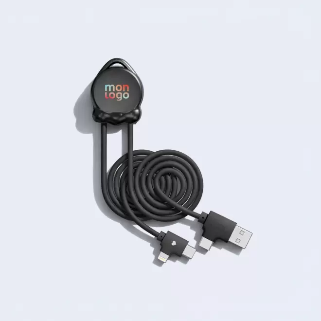 CABLE DE CHARGE 12W PERSONNALISABLE 'OCTOLONGI'