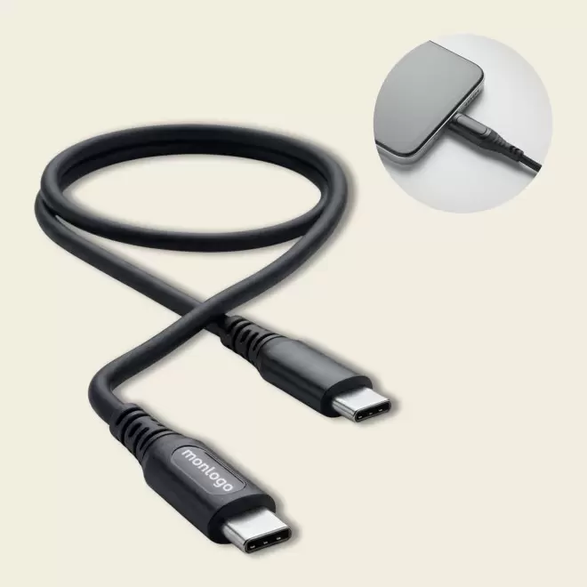 CABLE DE CHARGE PERSONNALISABLE 100 W 'SUPERCHARG'