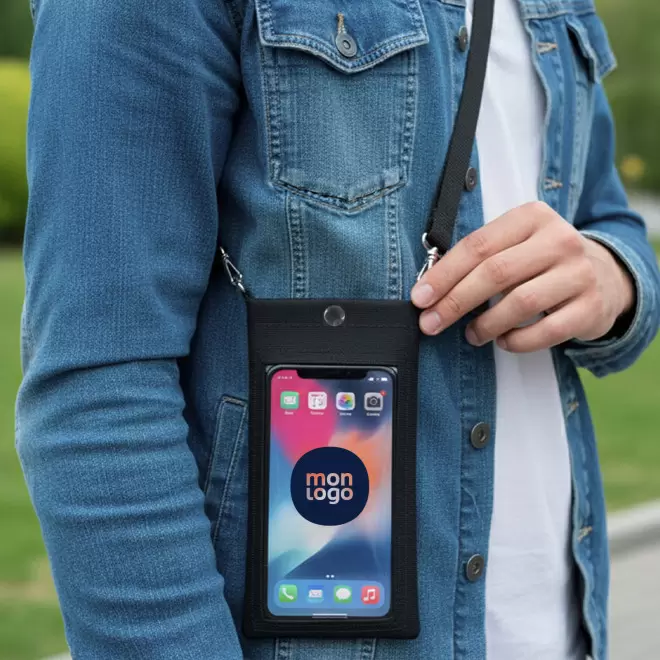 POCHETTE TELEPHONE TRANSPARENTE PERSONNALISEE 'LININA'