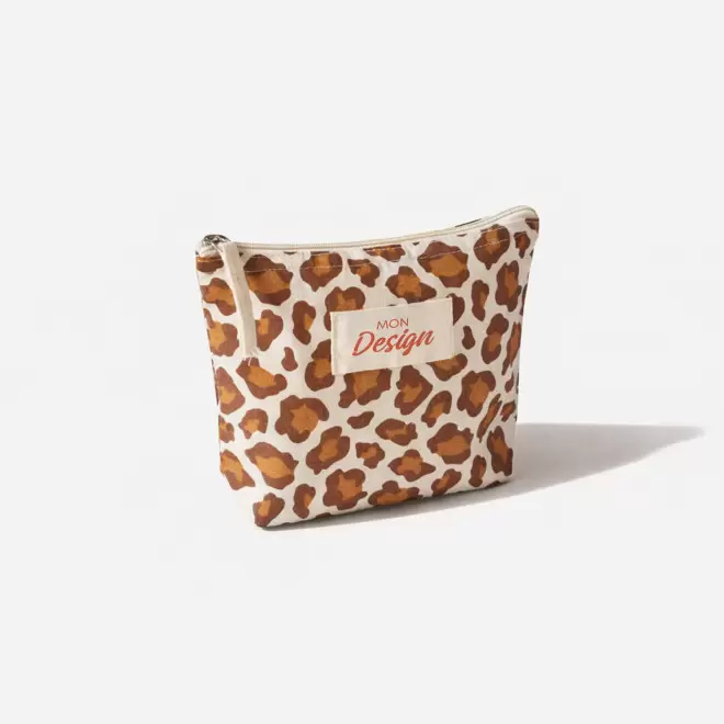 TROUSSE PERSONNALISABLE EN COTON LEOPARD 'SALESSE'