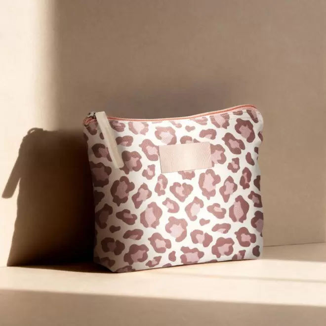 TROUSSE PERSONNALISABLE EN COTON LEOPARD 'SALESSE'
