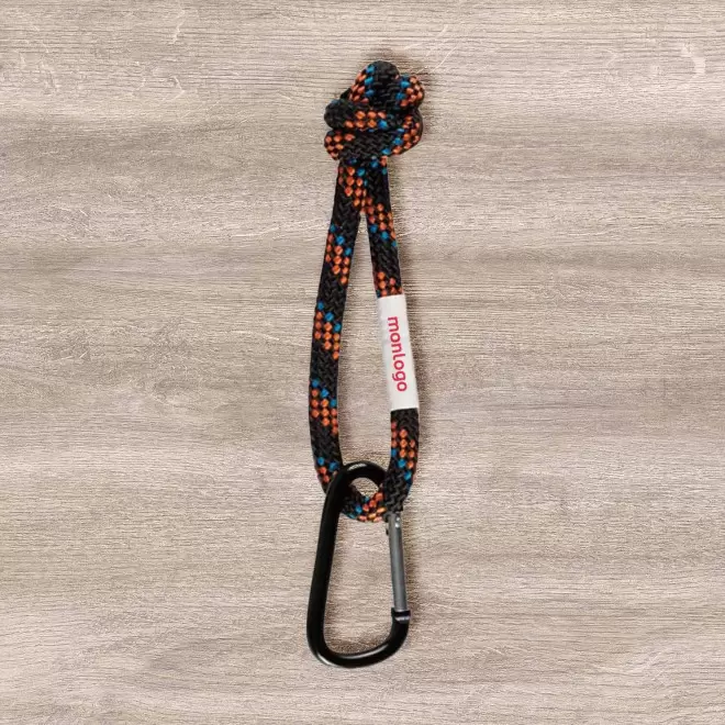 PORTE CLE CORDON PERSONNALISABLE 'SHUP MOUSQUETON'