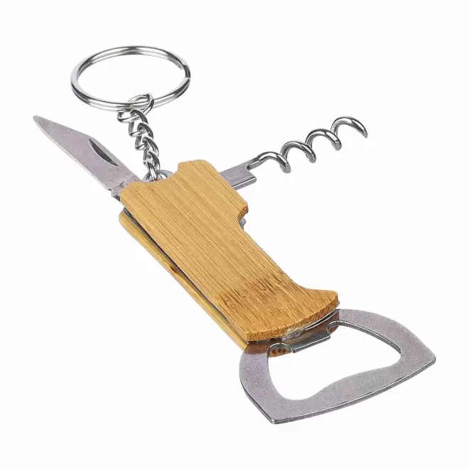 PORTE CLE DECAPSULEUR EN BAMBOU PERSONNALISABLE 'BRENTONI'