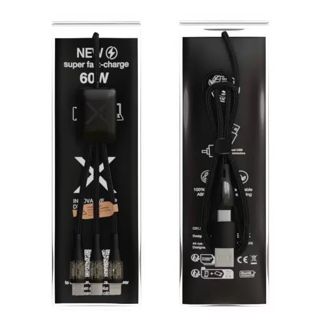 CABLE DE CHARGE LONG PERSONNALISABLE 'MERET FAST CHARGE'