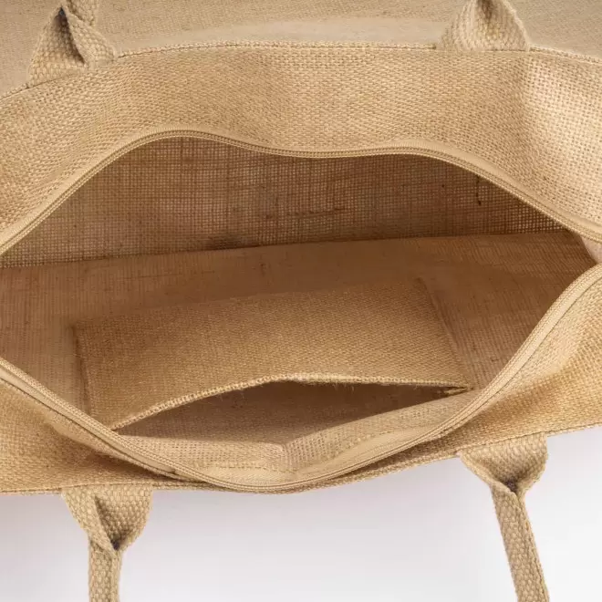 SAC EN JUTE PERSONNALISABLE AVEC FERMETURE 'KAS'