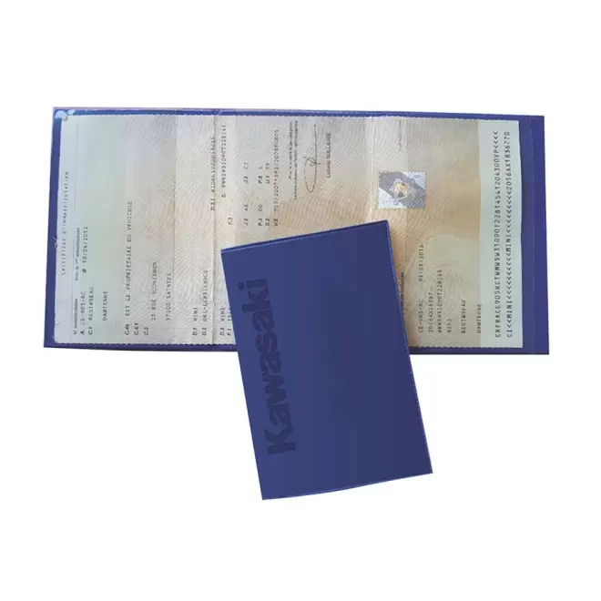 PORTE CARTE GRISE PUBLICITAIRE AVEC INCRUSTATION 'AVAM'