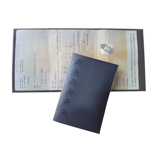 PORTE CARTE GRISE PUBLICITAIRE AVEC INCRUSTATION 'AVAM'