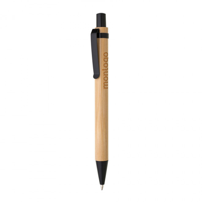 STYLO EN BAMBOU PERSONNALISE 'AMAZONIA BLACK'