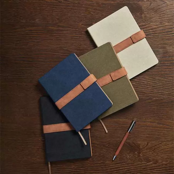 CARNET EN TOILE RECYCLEE RCS PUBLICITAIRE 'RETRI'