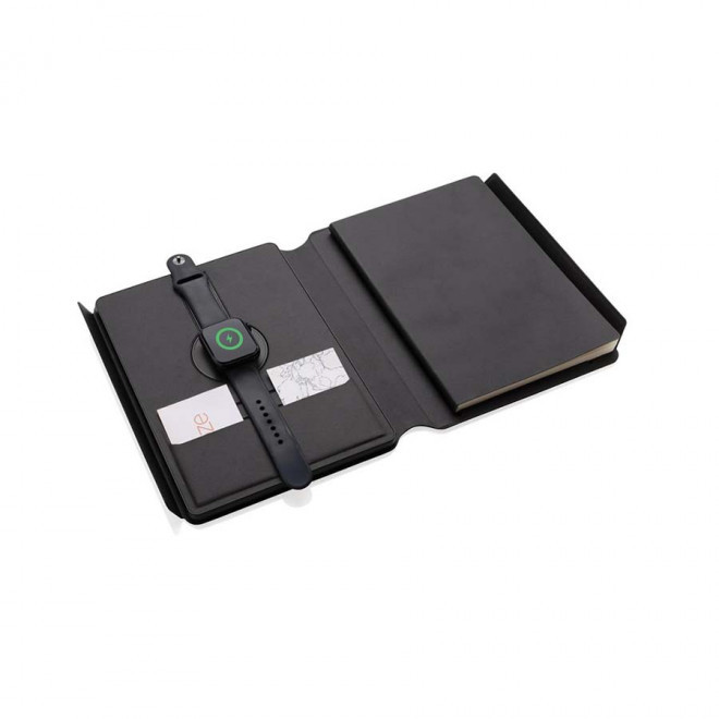 CARNET AVEC CHARGEUR EN PU RCS PUBLICITAIRE 'CHARBOOK'