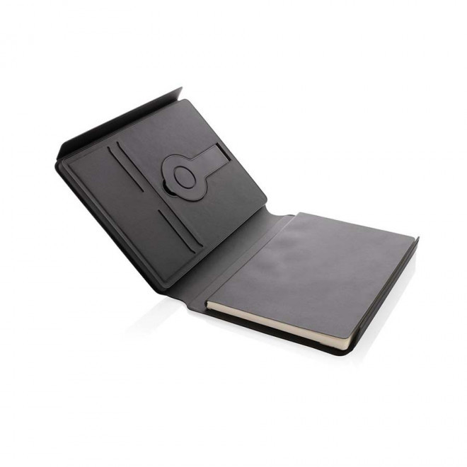 CARNET AVEC CHARGEUR EN PU RCS PUBLICITAIRE 'CHARBOOK'