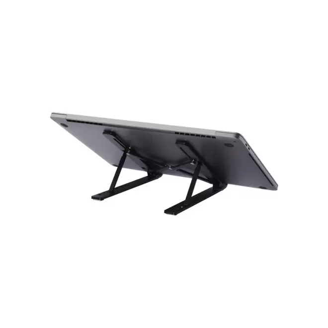 SUPPORT PLIABLE POUR ORDINATEUR PUBLICITAIRE 'MELOTEC'