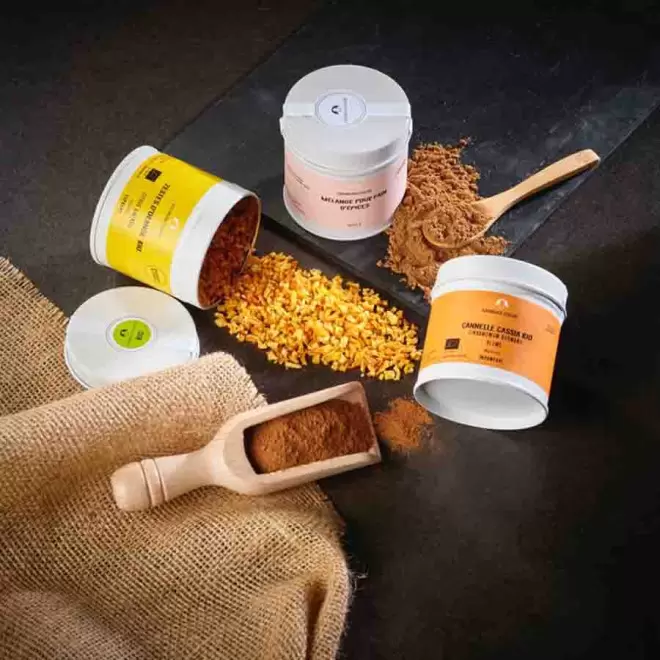 COFFRET EPICES PUBLICITAIRE 'DOUCEURS & DESSERTS'