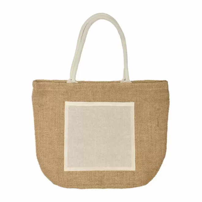 SAC EN JUTE PERSONNALISABLE AVEC POCHE 'NIA'