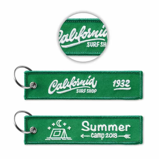 PORTE CLÉS PUBLICITAIRE BRODÉ 'WING' 13x3CM