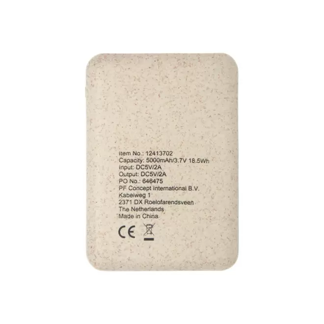 BATTERIE 5000MAH FIBRE PAILLE PUBLICITAIRE 'SLOMA' 4J