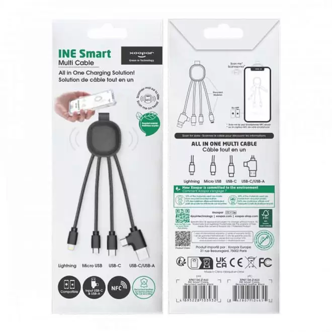 CABLE DE CHARGE PUBLICITAIRE MULTIFONCTIONS 'INE SMART' 72H
