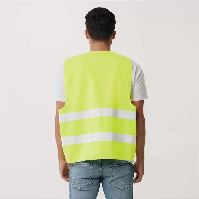 GILET DE SECURITE RPET PERSONNALISABLE 'FLUOSAFE RPET'