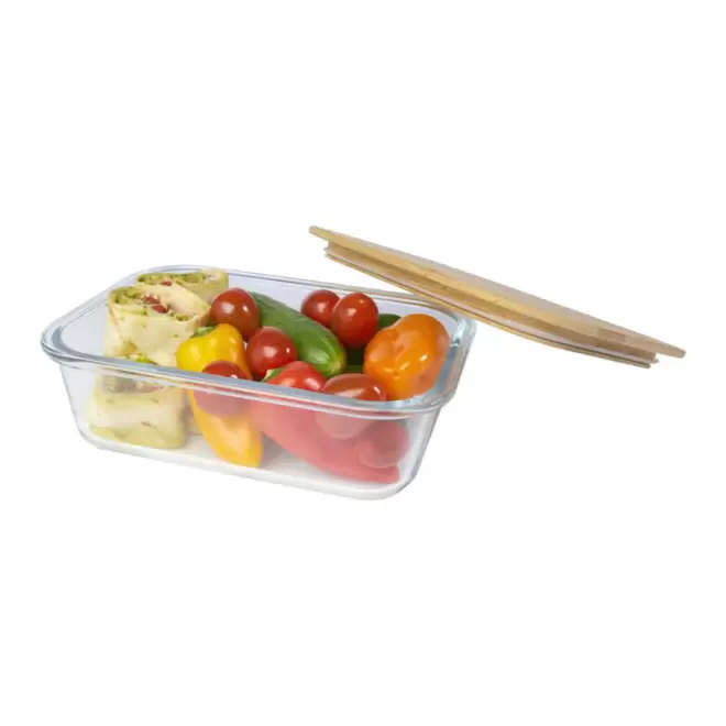 LUNCH BOX PERSONNALISABLE EN VERRE/BAMBOU 'LASI' 4J