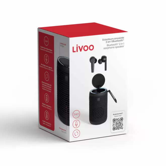 ECOUTEURS ENCEINTE PERSONNALISABLE LIVOO® 'POPSONG'