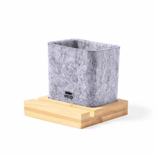 POT À CRAYONS FEUTRINE RPET PERSONNALISABLE 'UFFICIA'