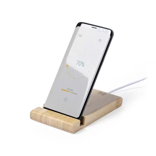 CHARGEUR INDUCTION 15W BAMBOU PERSONNALISABLE 'LEGNO'