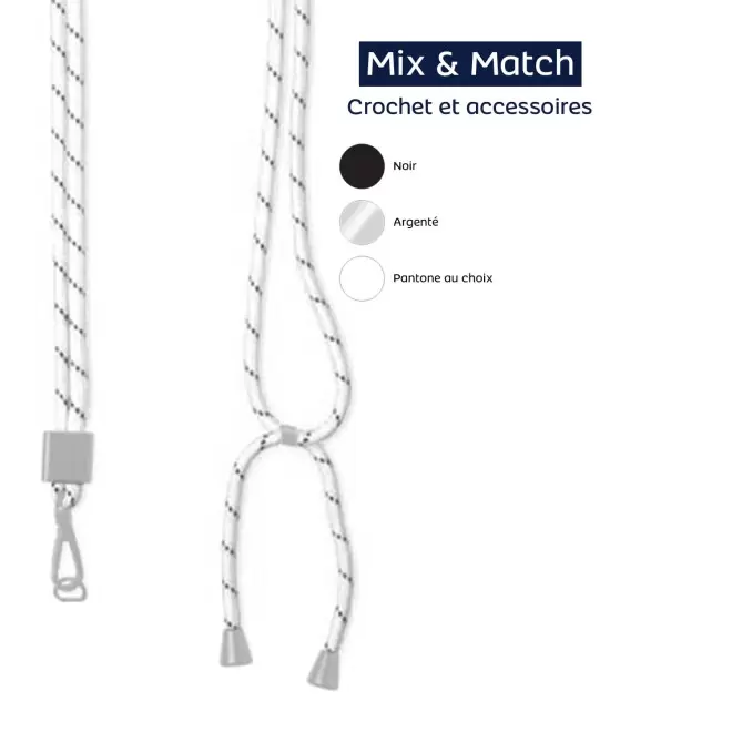TOUR DE COU TELEPHONE PERSONNALISABLE 'MOBILA MIX&MATCH RPET'