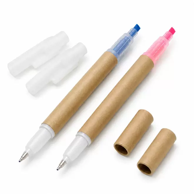 STYLO ET SURLIGNEUR PERSONNALISABLE 'RIO DUO CARTON'