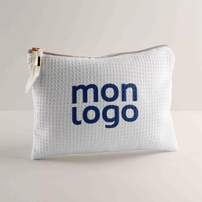 TROUSSE DE TOILETTE COTON PERSONNALISABLE 'WAFFLYT MINI'