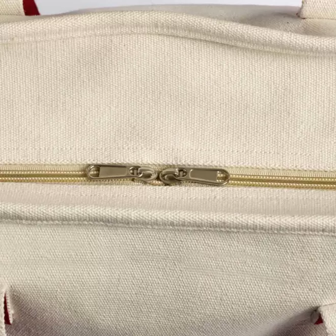 CABAS PERSONNALISABLE EN COTON ZIPPEE 'ANTIGUA'