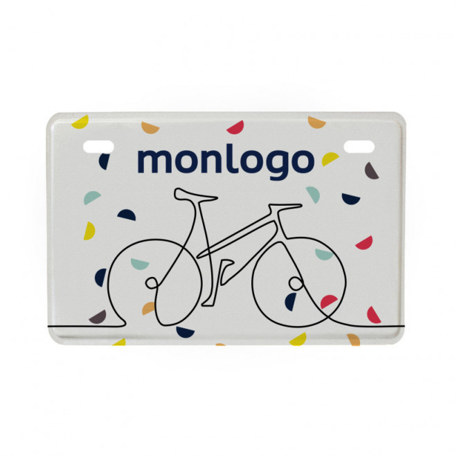 PLAQUE DE VELO PERSONNALISABLE EN ALUMINIUM 'BIKYA'