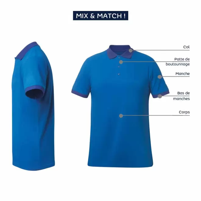 POLO PERSONNALISABLE HOMME 'PERFECT CUSTOM'