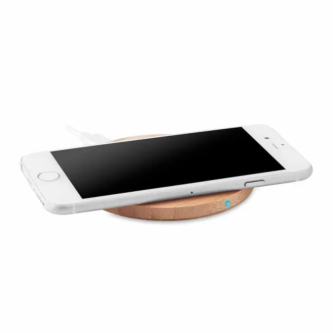 CHARGEUR À INDUCTION PUBLICITAIRE BAMBOU 5W 'RUNDO'