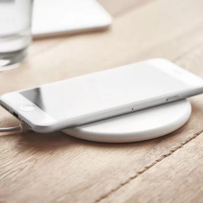 CHARGEUR À INDUCTION PUBLICITAIRE 10W ABS RECYCLÉ 'STREAM ECO'