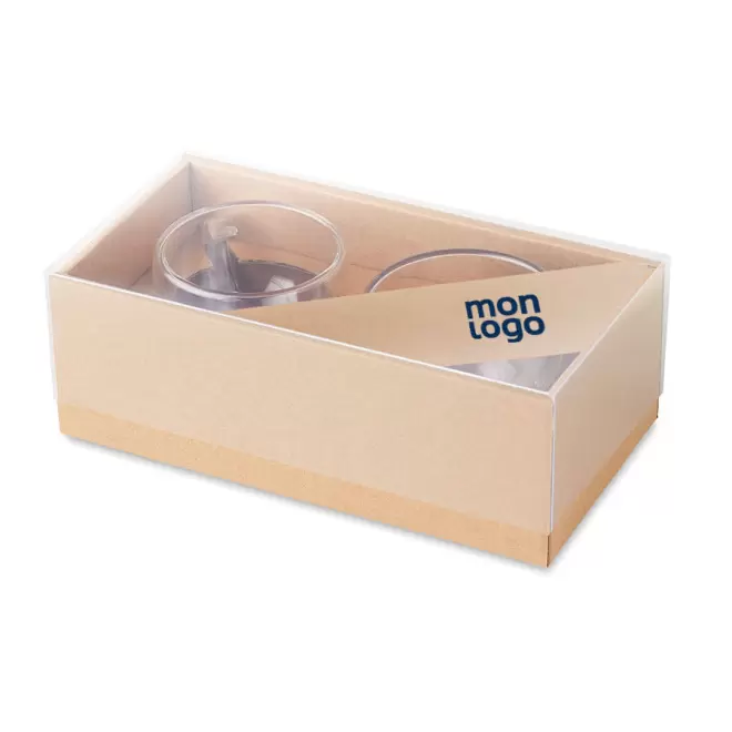 TASSES PERSONNALISÉES EN VERRE AVEC SOUS VERRES 'CHILLANCE'