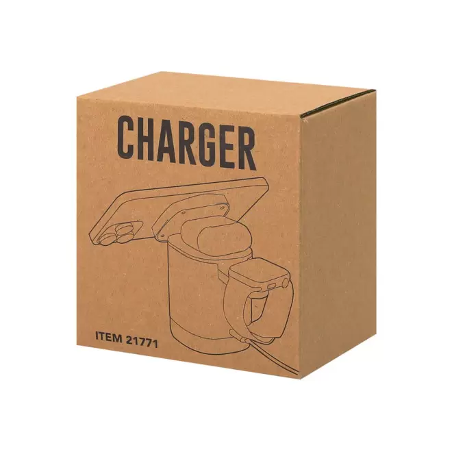 CHARGEUR 3 EN 1 RECYCLE PERSONNALISE 'POLYCHARG'