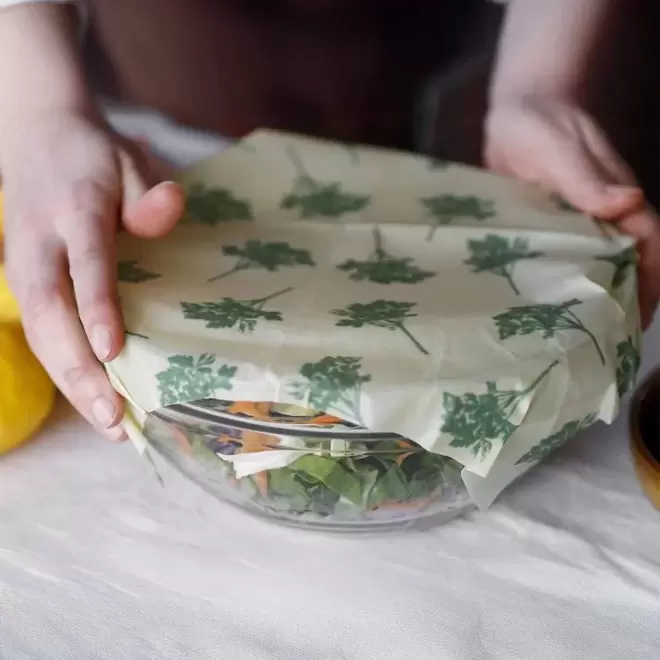 LOT DE 3 BEE WRAPS VEGANS PERSONNALISABLE 'PAKPAK'