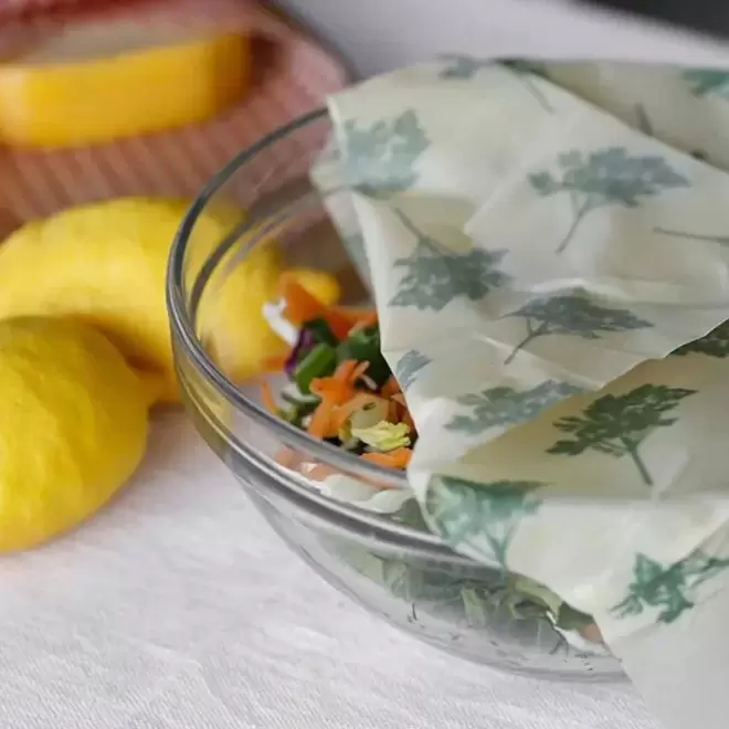 LOT DE 3 BEE WRAPS VEGANS PERSONNALISABLE 'PAKPAK'