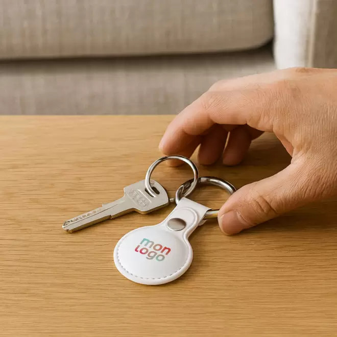 PORTE CLE GEOLOCALISABLE PERSONNALISE 'AQUI' 