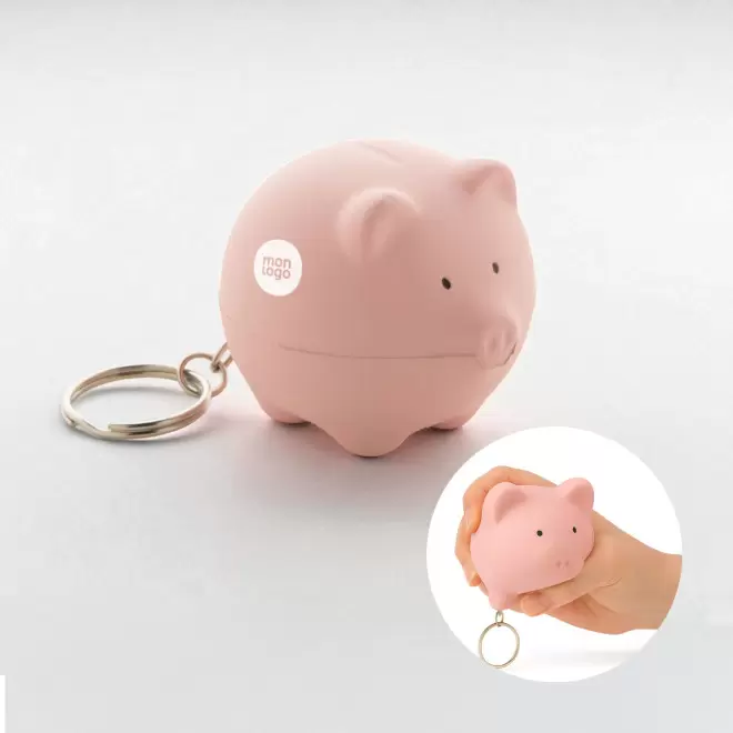 PORTE CLES ANTISTRESS PERSONNALISE 'PORKY'