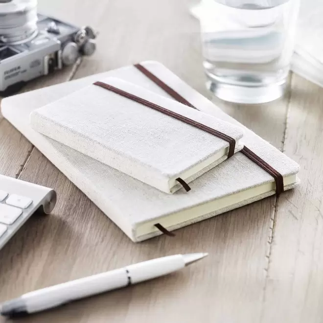 CARNET PERSONNALISABLE A6 RIGIDE TOILE 'PEGA'