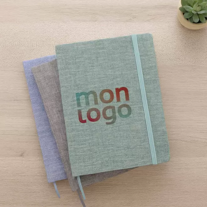 CARNET A5 RIGIDE PERSONNALISE COTON 'HELDA'